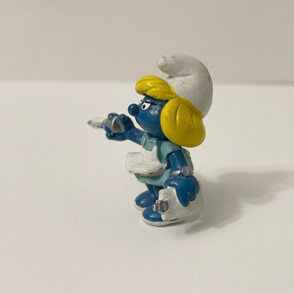 Smurfs Smurfette Doctor Nurse Injured Smurf Peyo Schleich - Picture 10 of 16